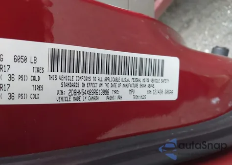 2009 Dodge Grand Caravan Sxt из США, поврежденный, VIN 2D8HN54X89R613898